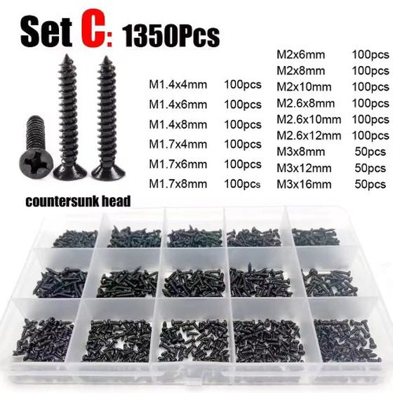 Stainless Wood Screw Assortment (1350pc)