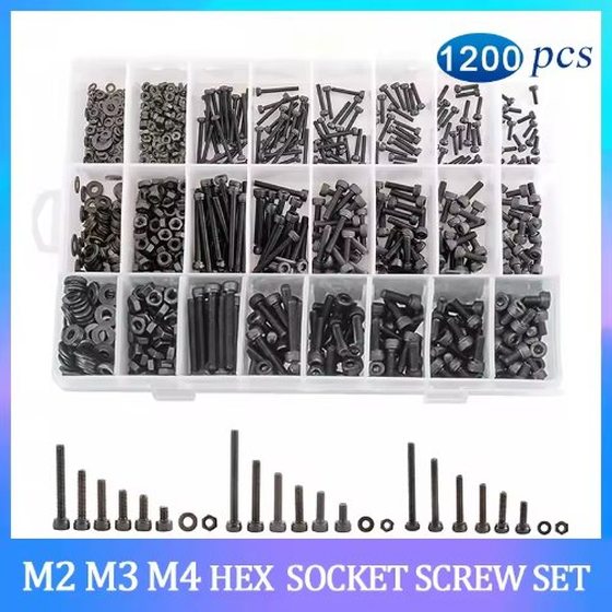 Hex Socket Bolt & Nut Kit (1200pc)
